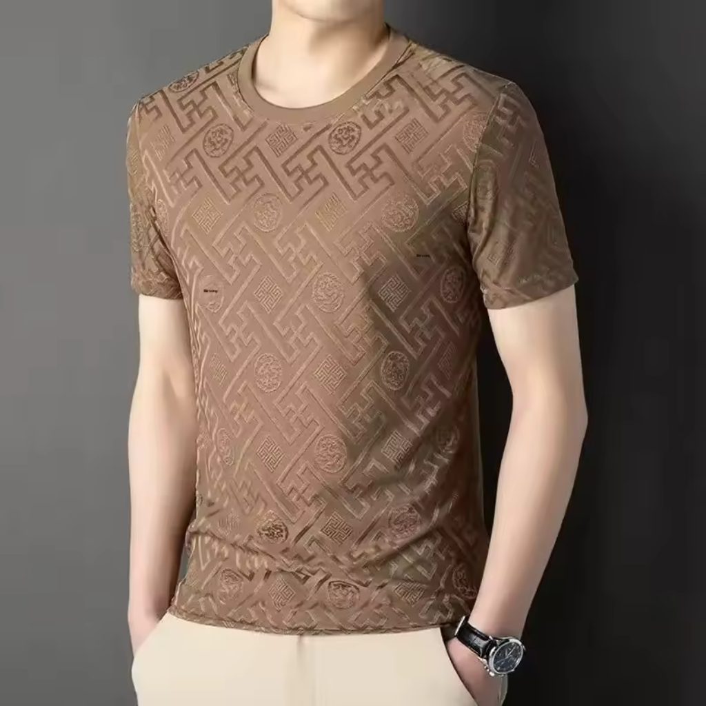 Camisa Masculina Seda Gelo