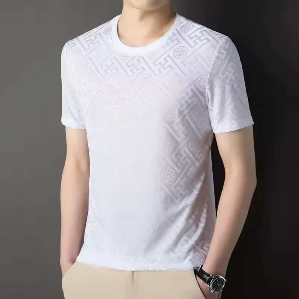 Camisa Masculina Seda Gelo