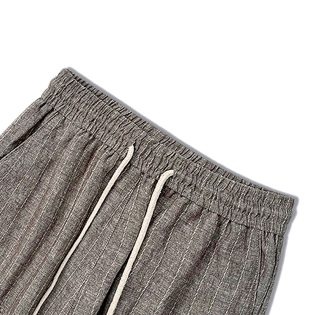Calça de Linho Masculina Listrada