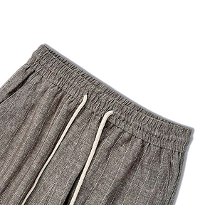 Calça de Linho Masculina Listrada