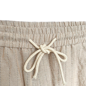 Calça de Linho Masculina Listrada