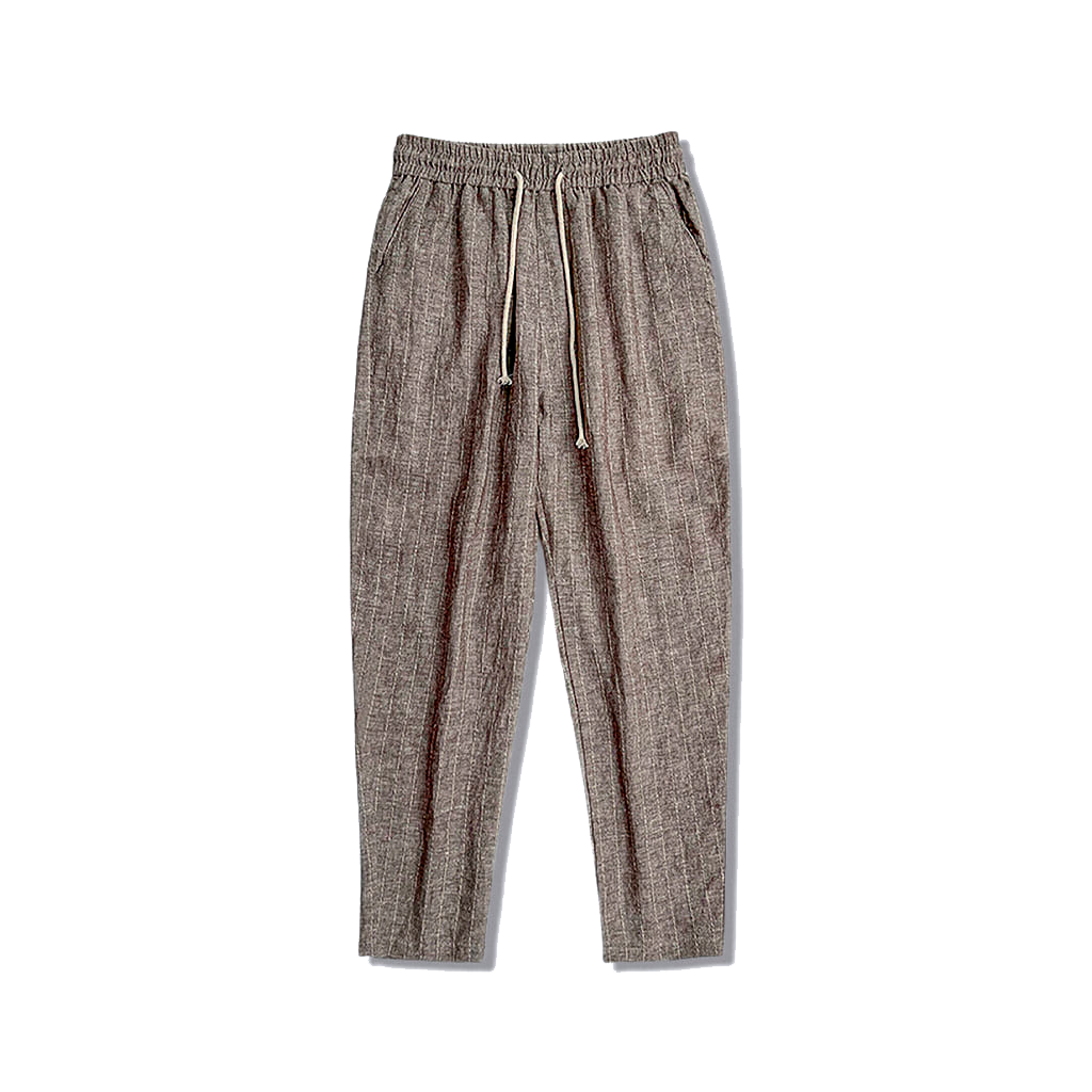 Calça de Linho Masculina Listrada