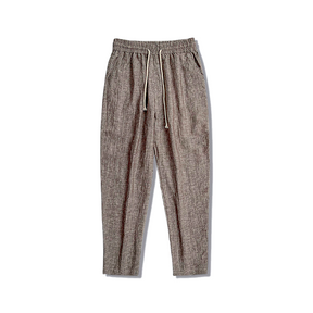 Calça de Linho Masculina Listrada