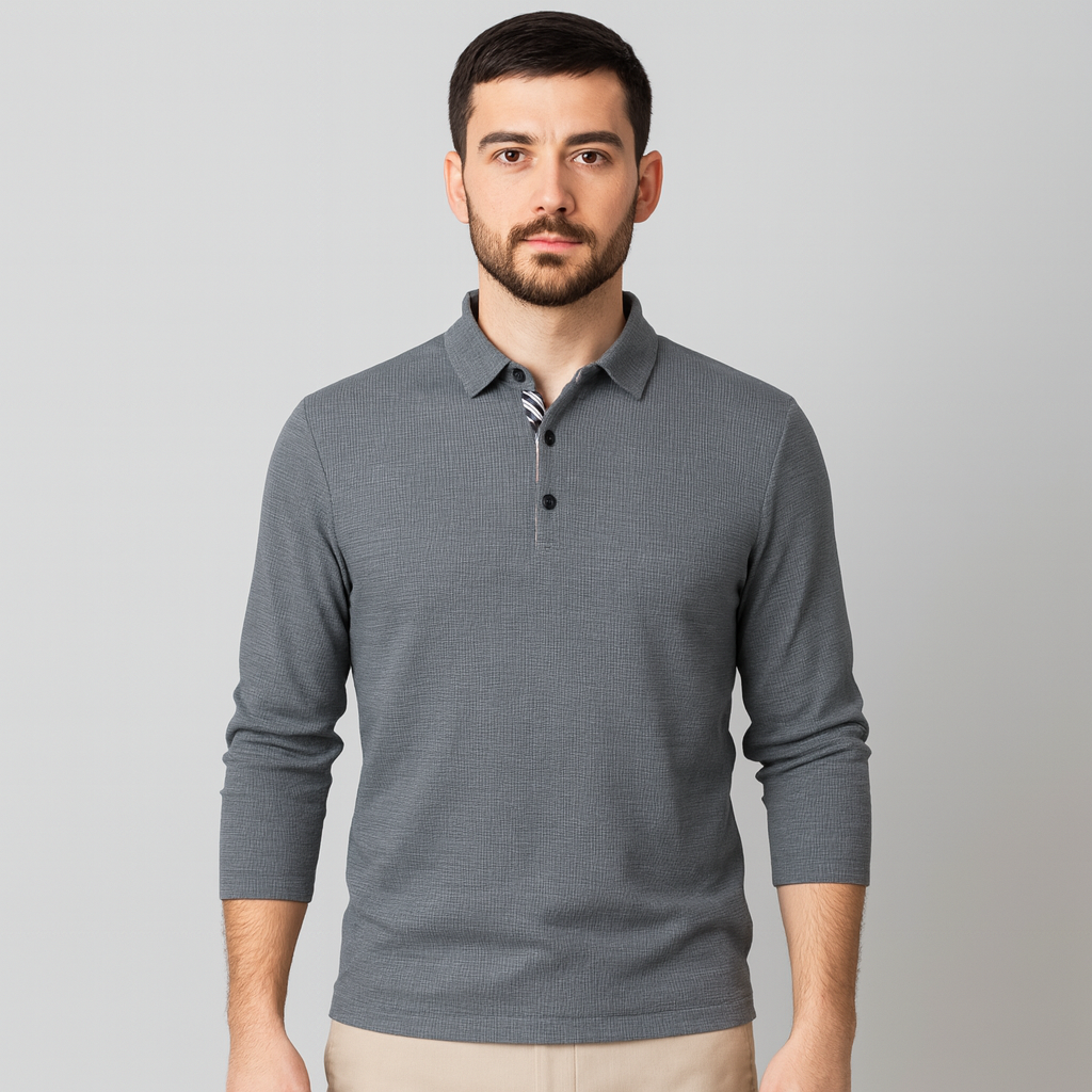 Camisa Gola Polo Manga Longa