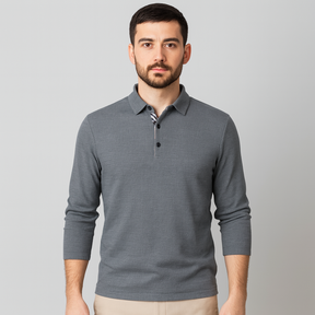 Camisa Gola Polo Manga Longa