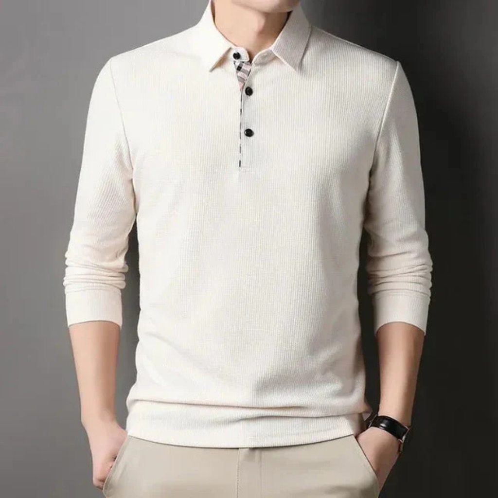 Camisa Gola Polo Manga Longa