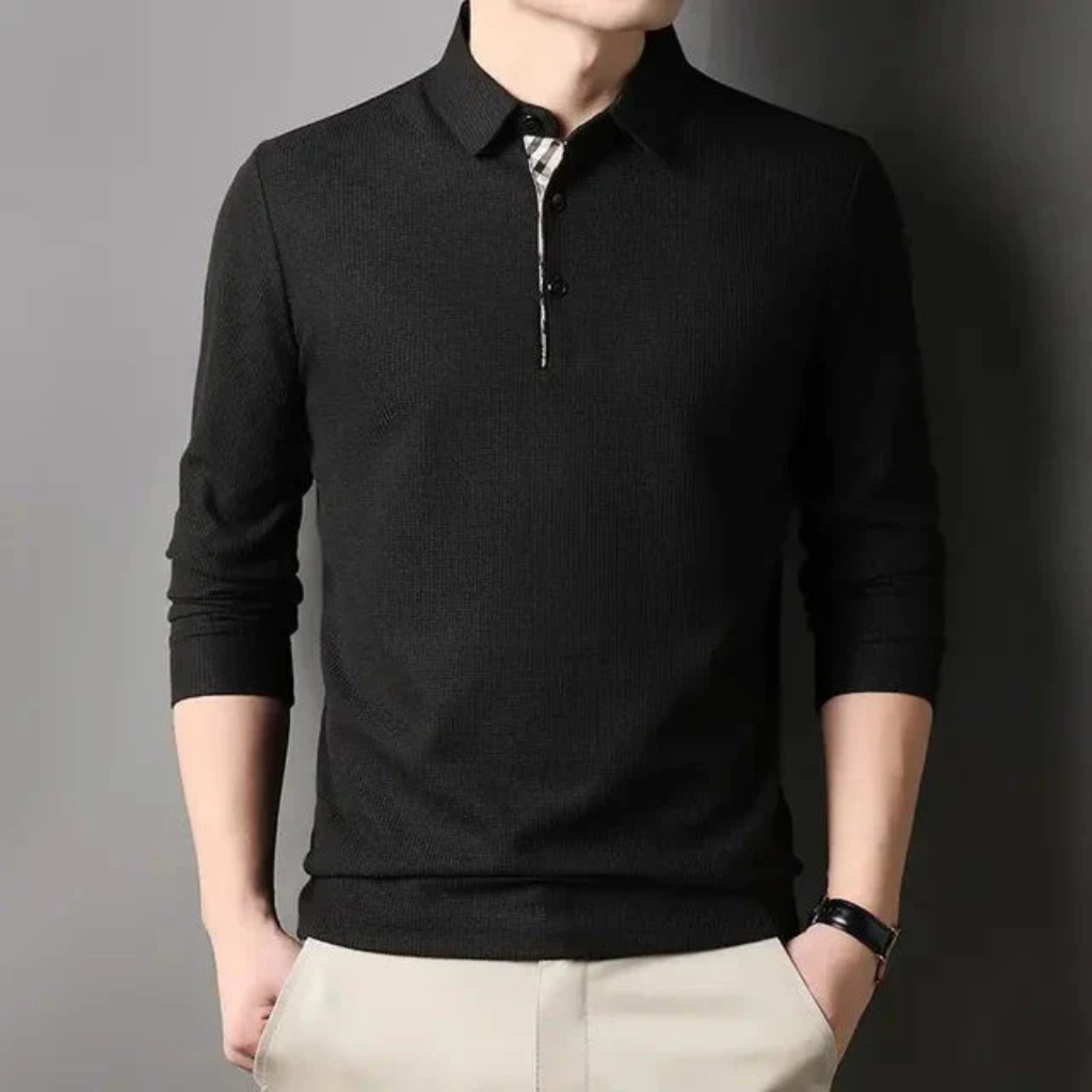 Camisa Gola Polo Manga Longa