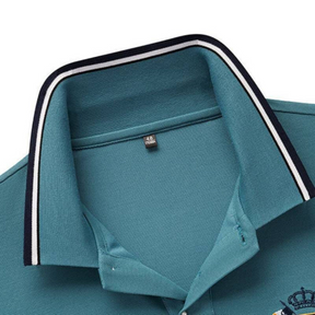 Camisa Polo Seda em Gelo Carter