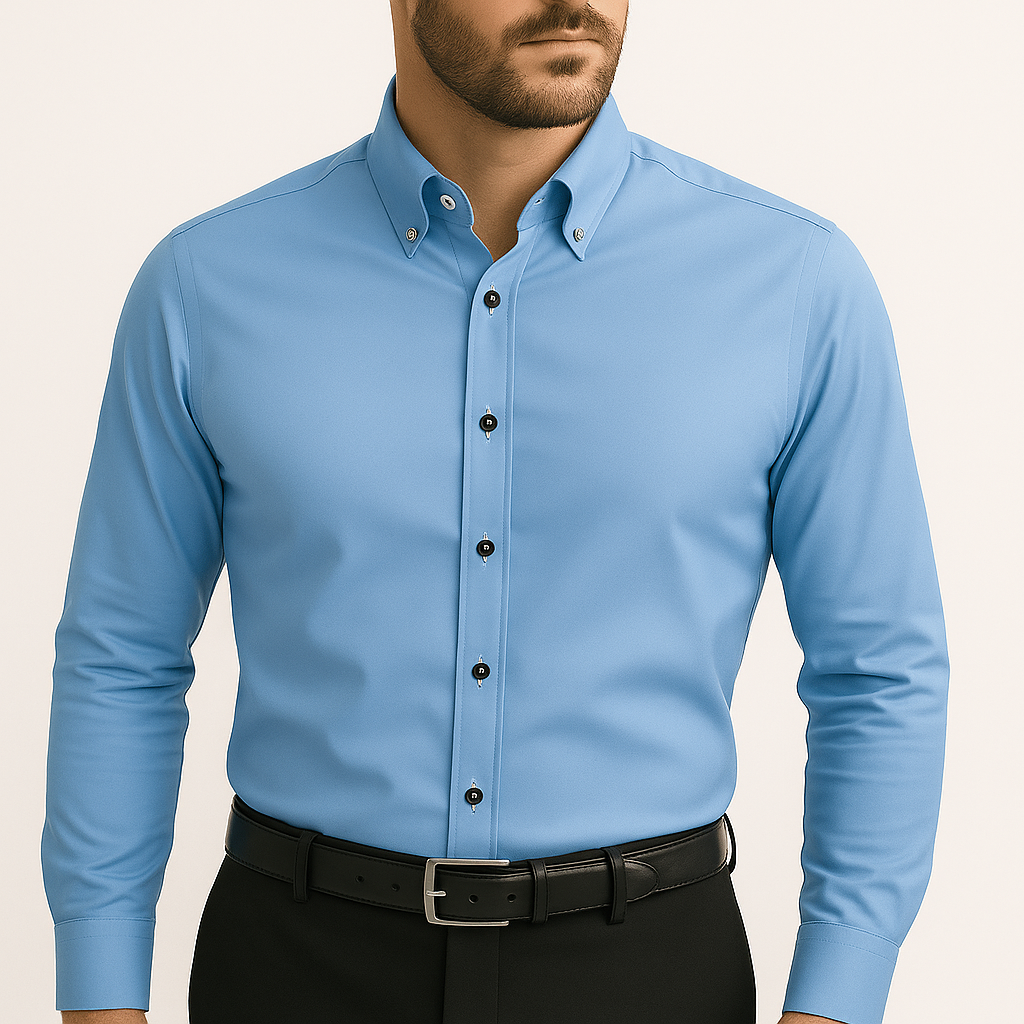 Camisa Social Slim em Seda Gelo