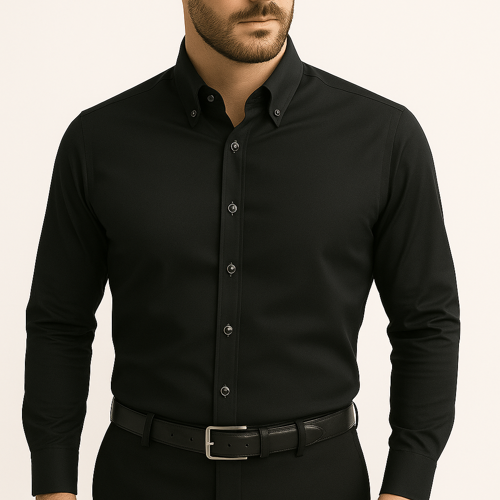 Camisa Social Slim em Seda Gelo