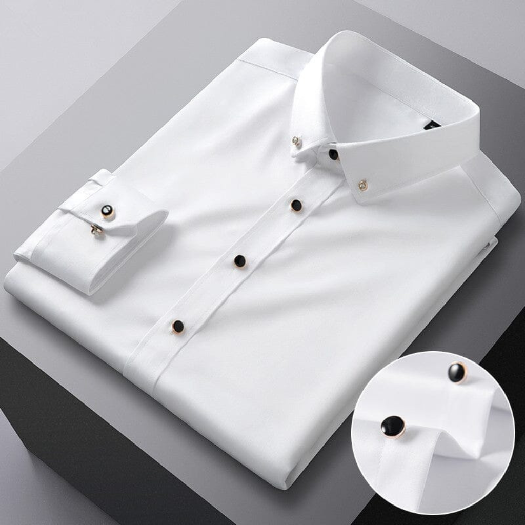 Camisa Social Slim em Seda Gelo