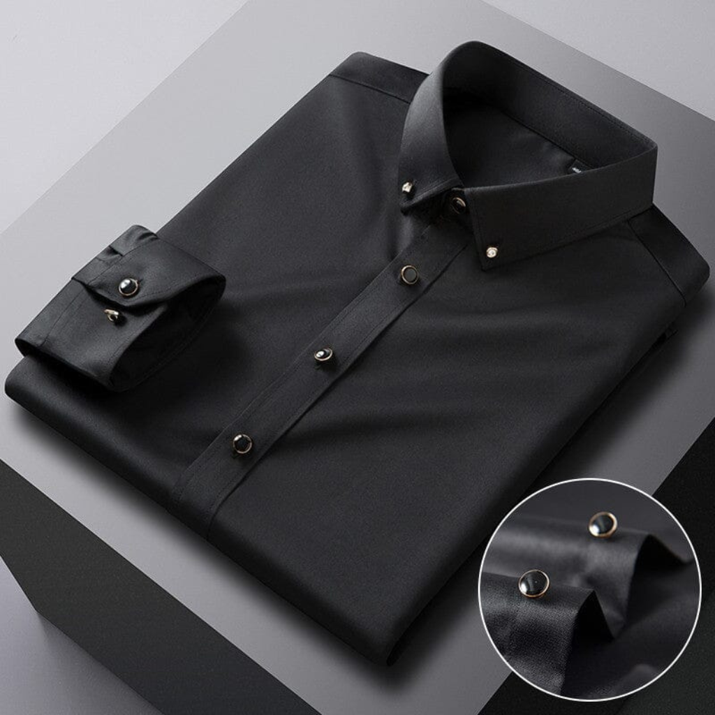 Camisa Social Slim em Seda Gelo